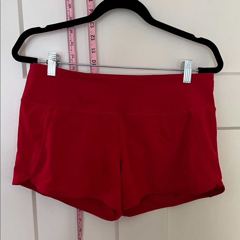 Lululemon Athletica Red Run Times Shorts
